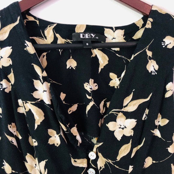 Vintage Boho Floral Button-Down Minidress - Picture 4 of 7